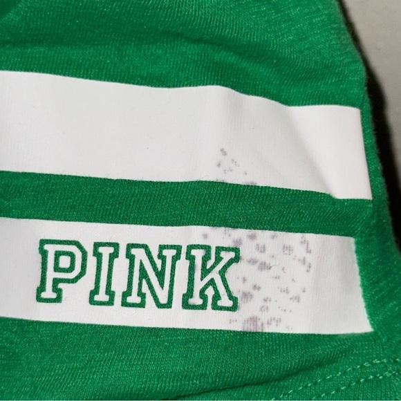 Victoria’s Secret PINK Let the Shenanigans Begin Green Tank Top Size Small - Picture 3 of 5